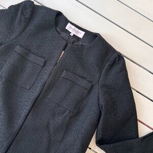 Black Tweed Blazer Jacket